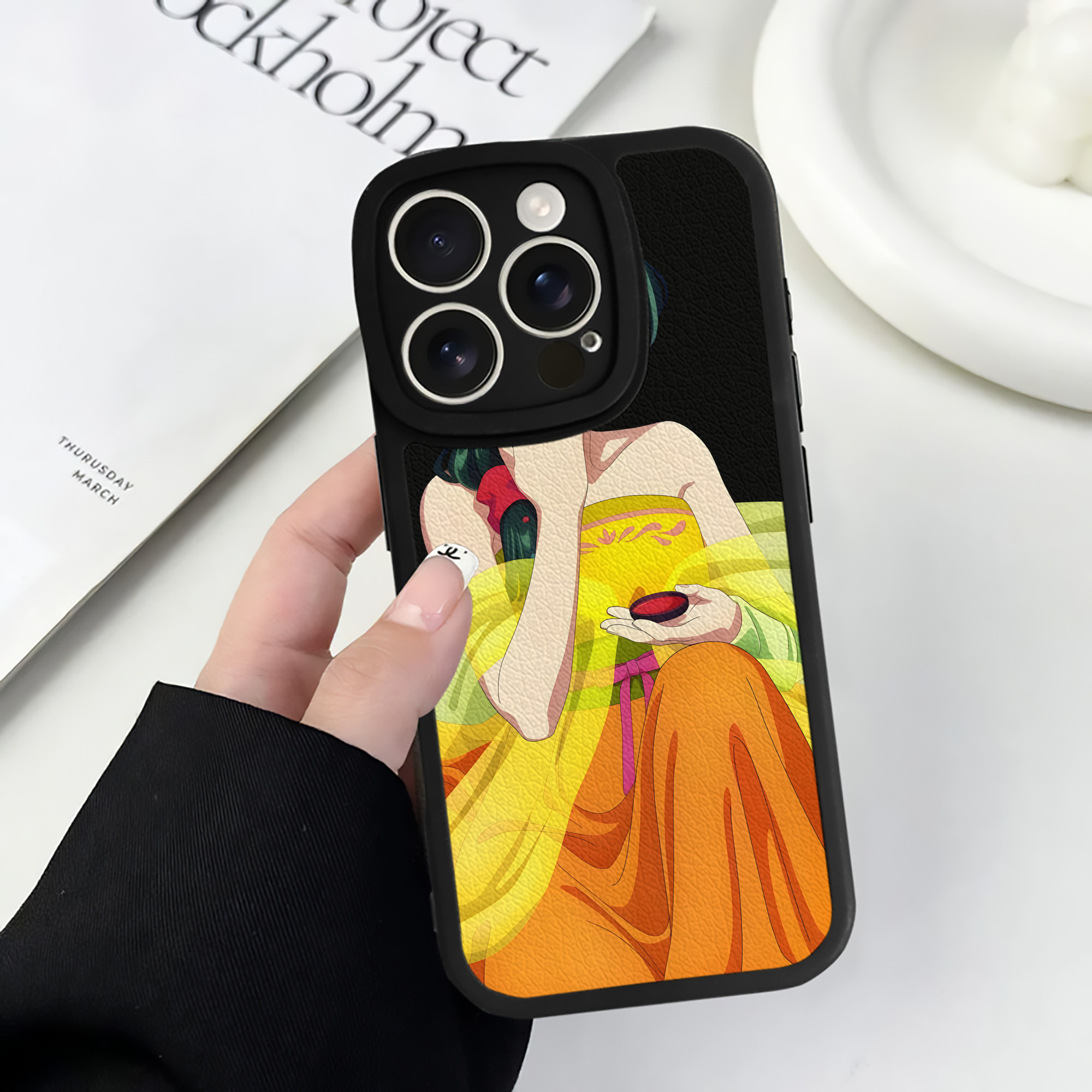 （画像用） 薬屋のひとりごと The Apothecary Diaries 【iPhone 16シリーズ対応】シリコンスマホケース（レザー調） 材質：シリコン